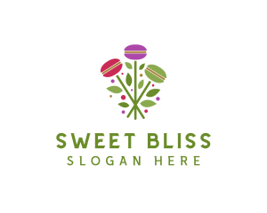 Colorful Macaroon Flower logo design