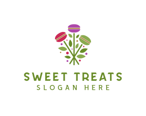 Colorful Macaroon Flower logo design