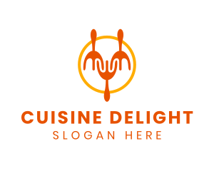 Restaurant Kitchen Utensils logo design