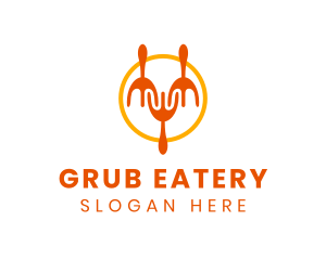 Restaurant Kitchen Utensils logo design