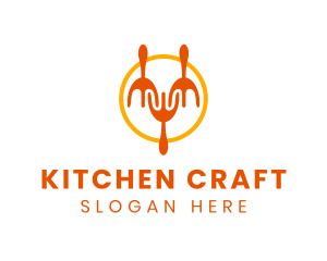 Restaurant Kitchen Utensils logo design