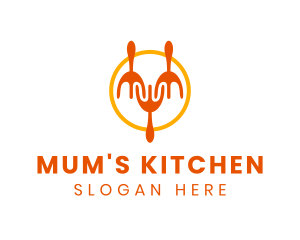 Restaurant Kitchen Utensils logo design