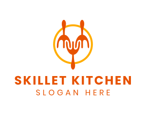 Restaurant Kitchen Utensils logo design