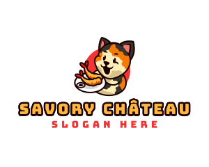 Calico Cat Tempura logo design