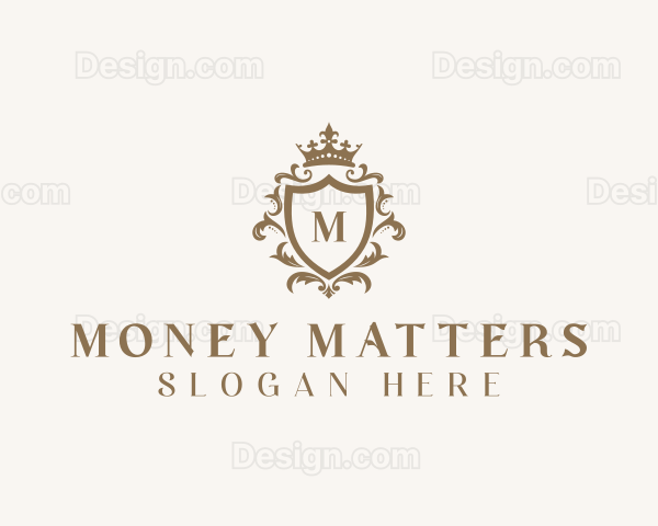 Upscale Monarchy Shield Logo