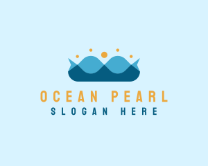 Ocean Wave Crown logo design