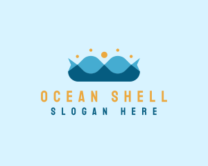 Ocean Wave Crown logo design