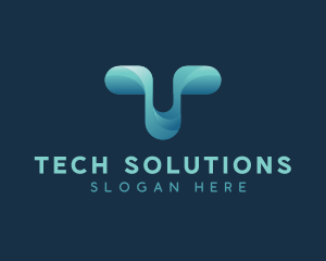 Generic Tech Letter T logo design