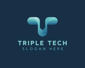 Generic Tech Letter T logo design