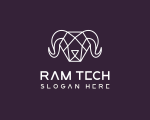 Geometric Polygon Ram logo