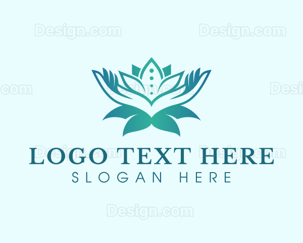 Wellness Hand Lotus Logo