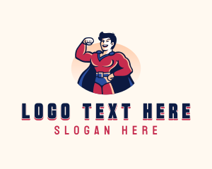 Superhero Fitness Man Logo