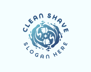 Water Janitorial Cleaning  logo design