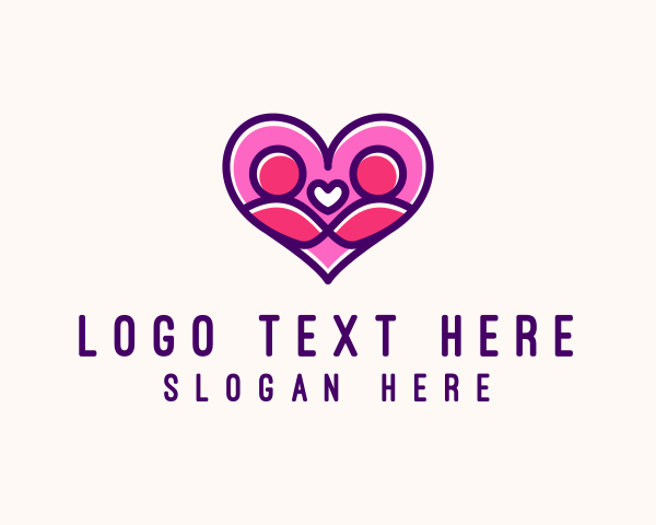 Love Heart logo example 3