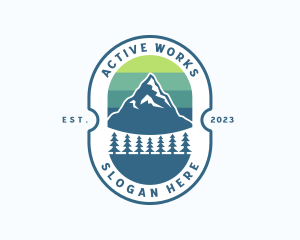 Adventure Mountain Hiking logo design