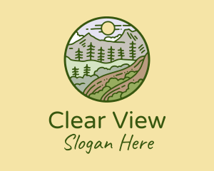 Rural Countryside Scenery  logo design