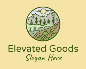 Rural Countryside Scenery  logo design