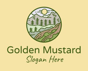 Rural Countryside Scenery  logo design