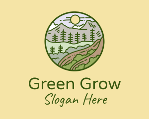 Rural Countryside Scenery  logo design