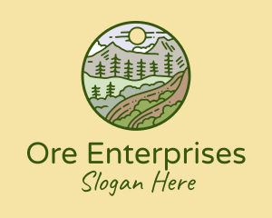 Rural Countryside Scenery  logo design