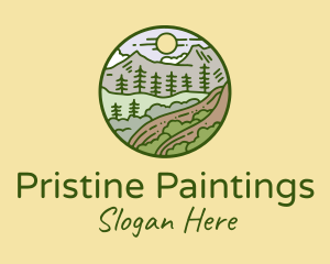 Rural Countryside Scenery  logo design