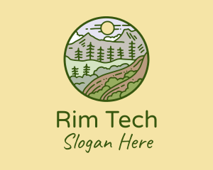 Rural Countryside Scenery  logo design