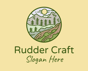 Rural Countryside Scenery  logo design