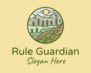 Rural Countryside Scenery  logo design