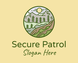 Rural Countryside Scenery  logo design