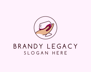 Wine Hand Glass logo