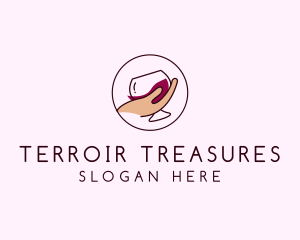 Wine Hand Glass logo