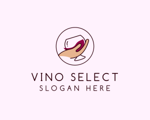 Wine Hand Glass logo