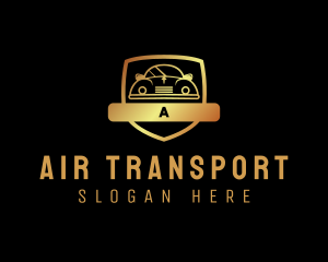 Gold Car Shield logo design