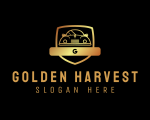 Gold Car Shield logo design