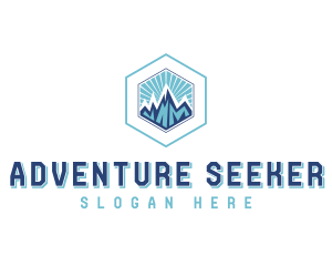 Mountain Hiking Adventure logo design