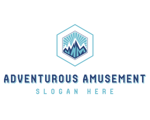 Mountain Hiking Adventure logo design