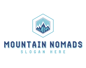 Mountain Hiking Adventure logo design