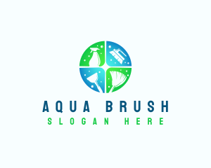 Cleaning Disinfection Housekeeping logo design