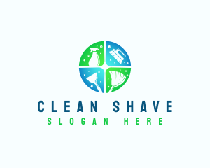 Cleaning Disinfection Housekeeping logo design