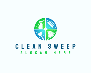 Cleaning Disinfection Housekeeping logo design