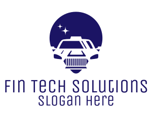 Cab Location Pin Icon logo design