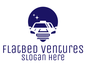 Cab Location Pin Icon logo design