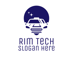 Cab Location Pin Icon logo design