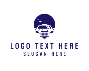 Cab Location Pin Icon logo