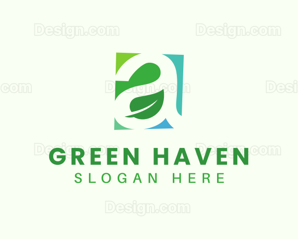Green A Leaf Logo