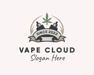 Cannabis Vape Banner logo design