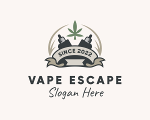 Cannabis Vape Banner logo design