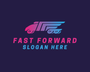 Gradient Fast Truck logo design