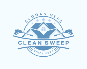 Pressure Washer Cleaning logo design