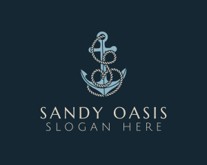 Anchor Rope Letter S logo design